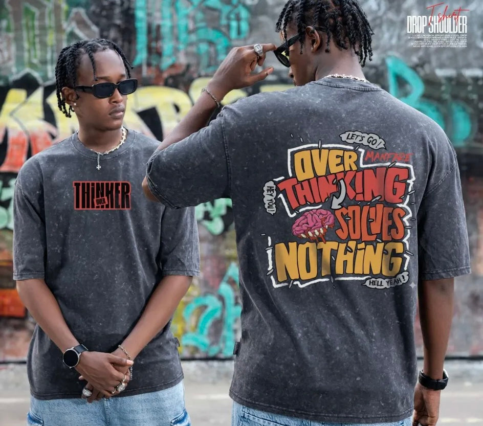 Acid Wash - Most Trendy Drop Shoulder T Shirt |