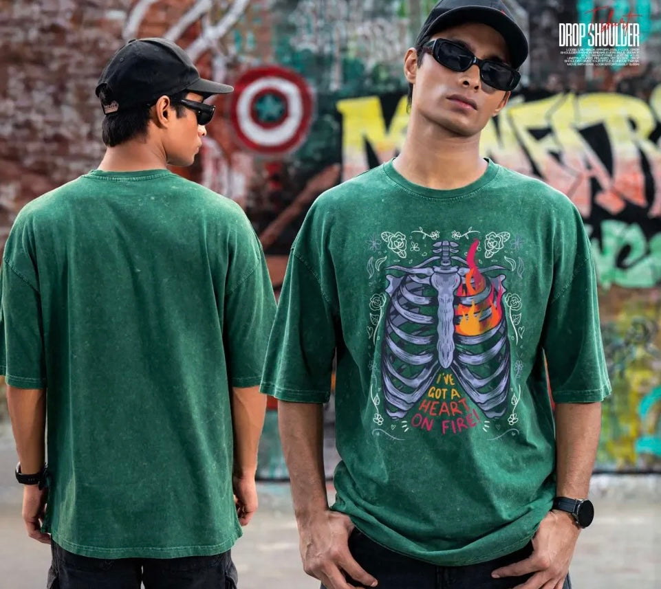 Acid Wash - Most Trendy Drop Shoulder T Shirt